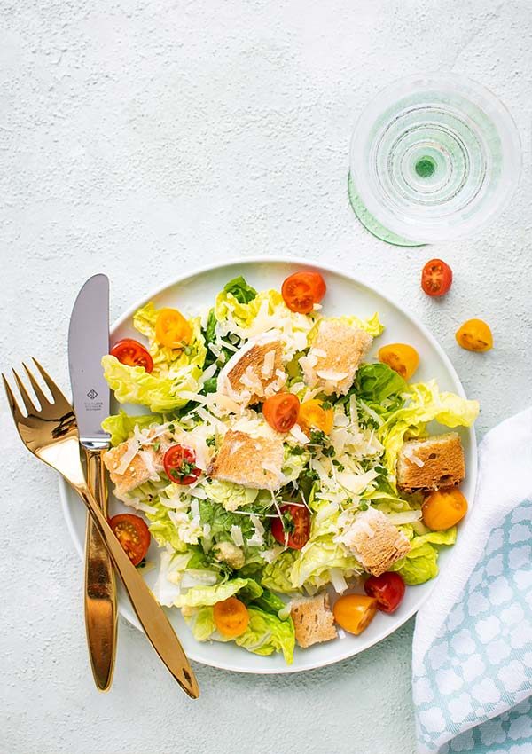 Caesar Salad with Tomatoes